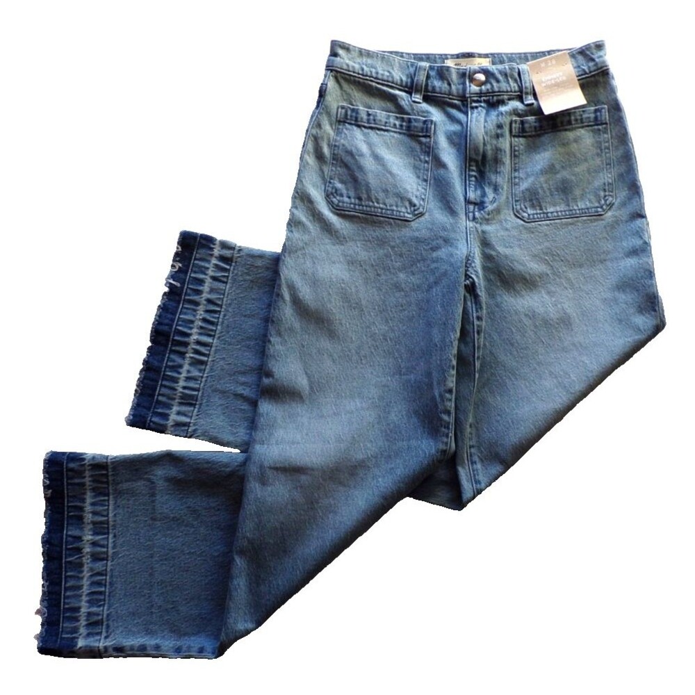MADEWELL Emmett Wide-Leg Jean: Let Down Hem Edition Banning Wash 28 NWT! $138.00 - Picture 2 of 11